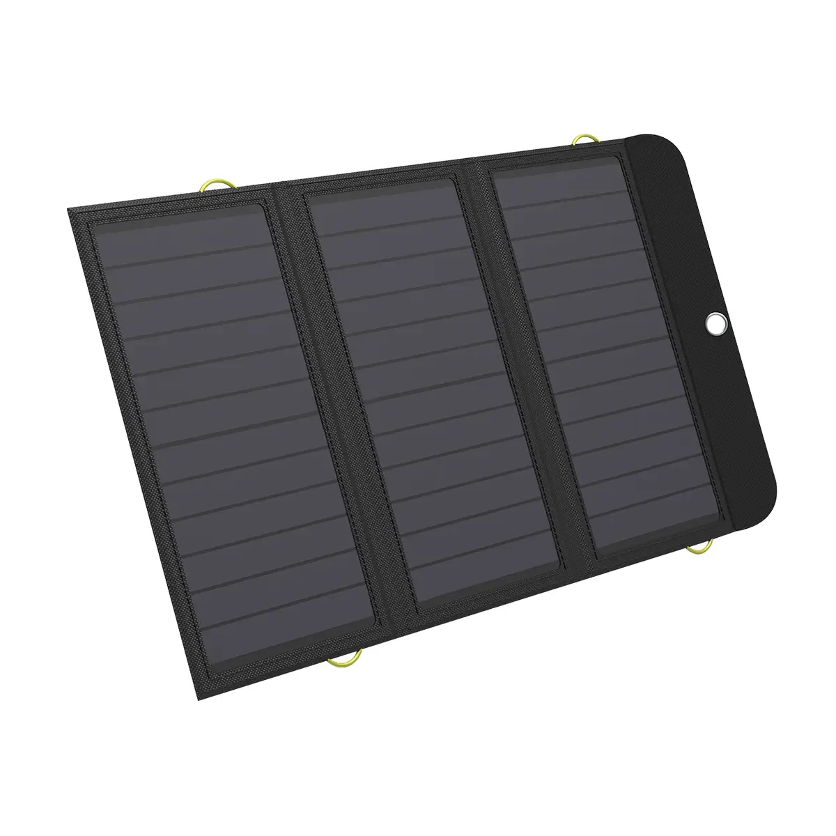 Solar-Powerbank Li-Pol 10000 mAh 21 Watt 3A (2 x USB, 24 pin USB-C) auf Kabel: Micro-USB