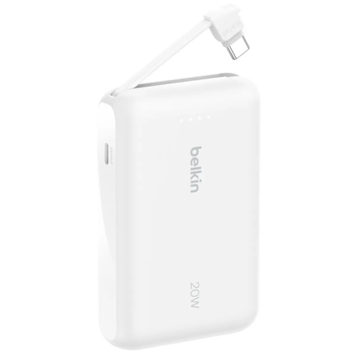 BOOSTCHARGE™ USB-C Power Delivery Powerbank 10.000mAh, 20W, inkl. USB-C-Kabel, weiß