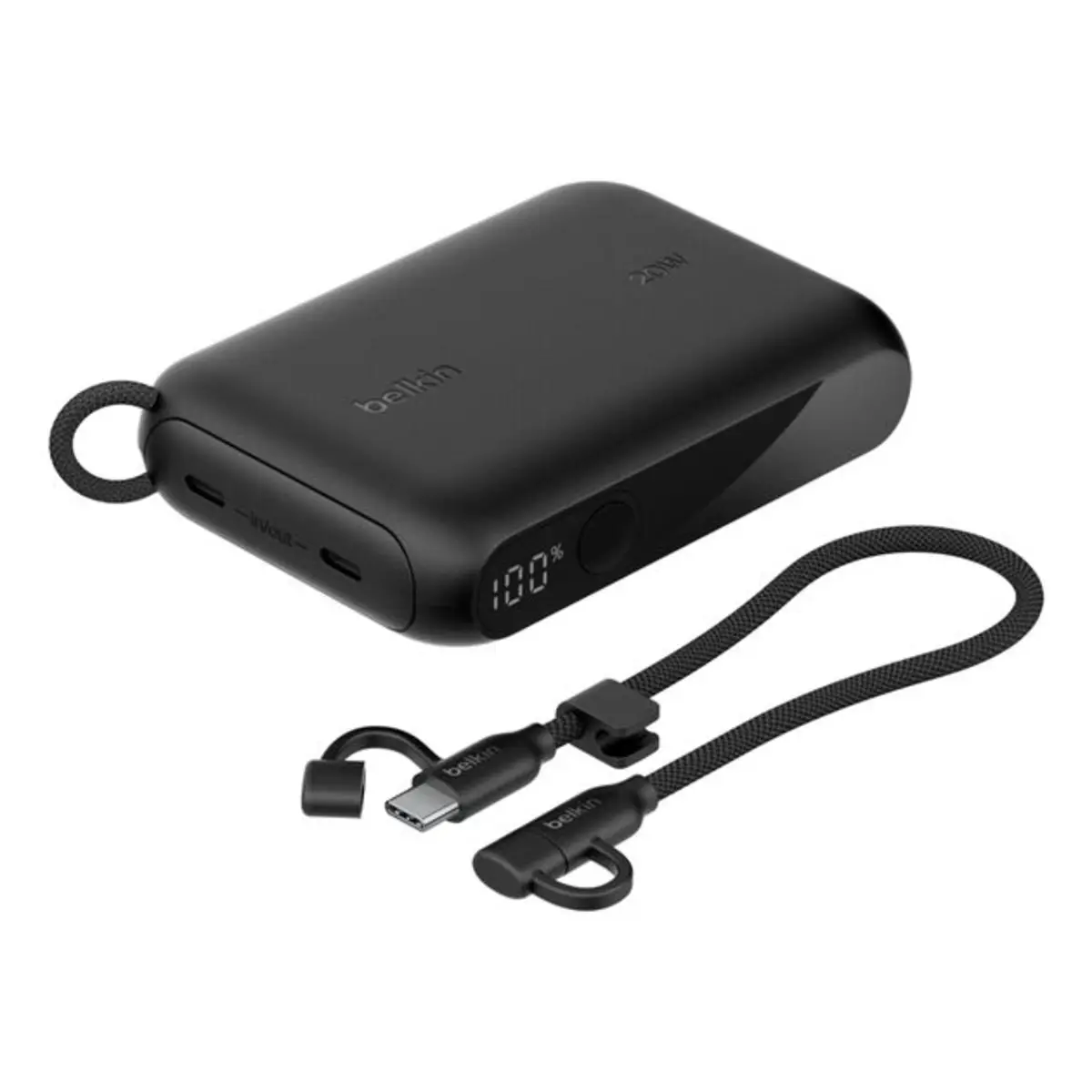 BoostCharge USB-C Power Delivery Powerbank mit Display 10.000mAh, 20 W, schwarz