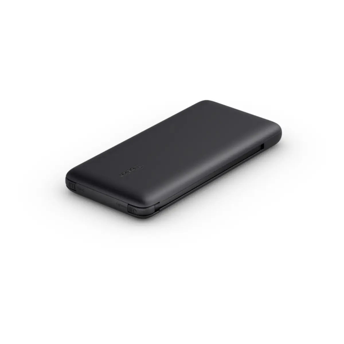 BOOSTCHARGE Powerbank, 10.000 mAh, 18W, mit integrierten Kabeln (USB-C, Lightning), schwarz