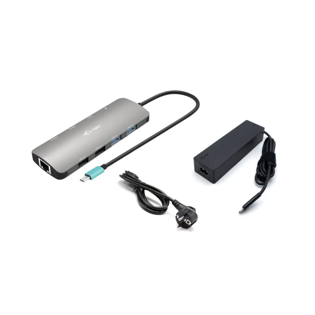 i-tec USB-C Metal Nano 2x HDMI Docking Station, PD 100W + Charger 100W