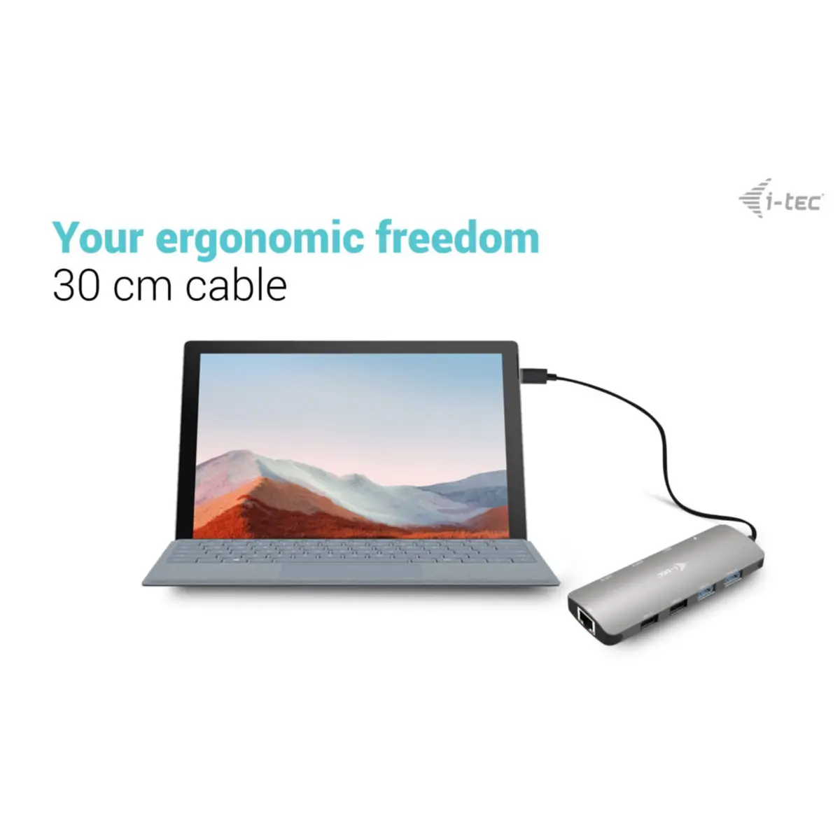 i-tec USB-C Metal Nano 2x HDMI Docking Station, PD 100W + Charger 100W