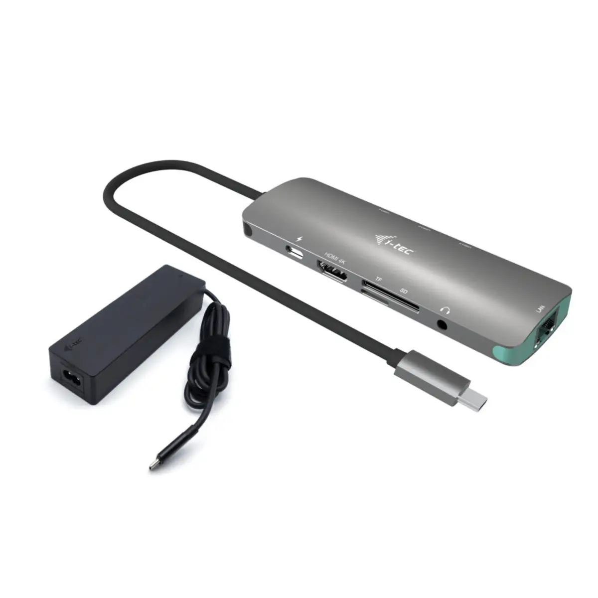 i-tec USB-C Metal Nano Docking Station 4K HDMI LAN with Power Delivery 100 W + Charger 100W