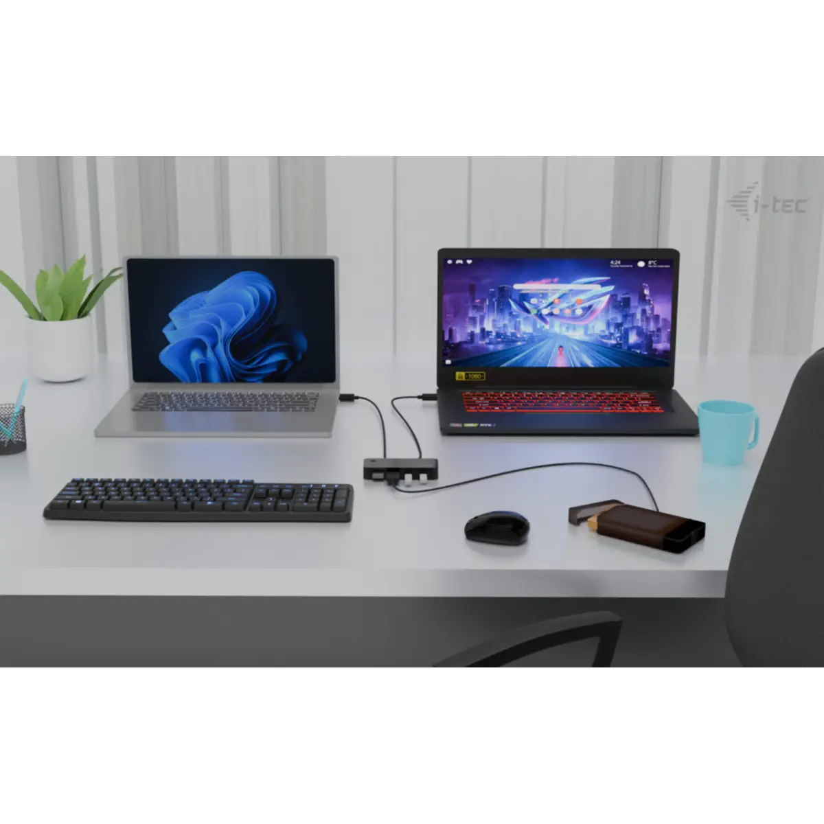 i-tec Universal KVM HUB 2x USB-C + 2x USB-A 3.0 Port
