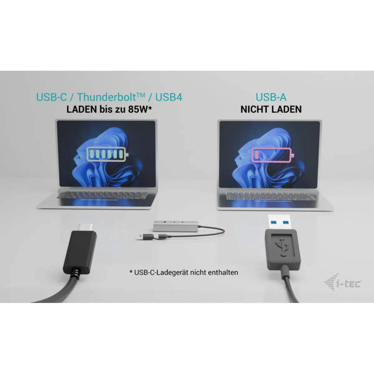 i-tec Universal Charging Metal HUB 2x USB-C + 2x USB-A Port, PD 85W