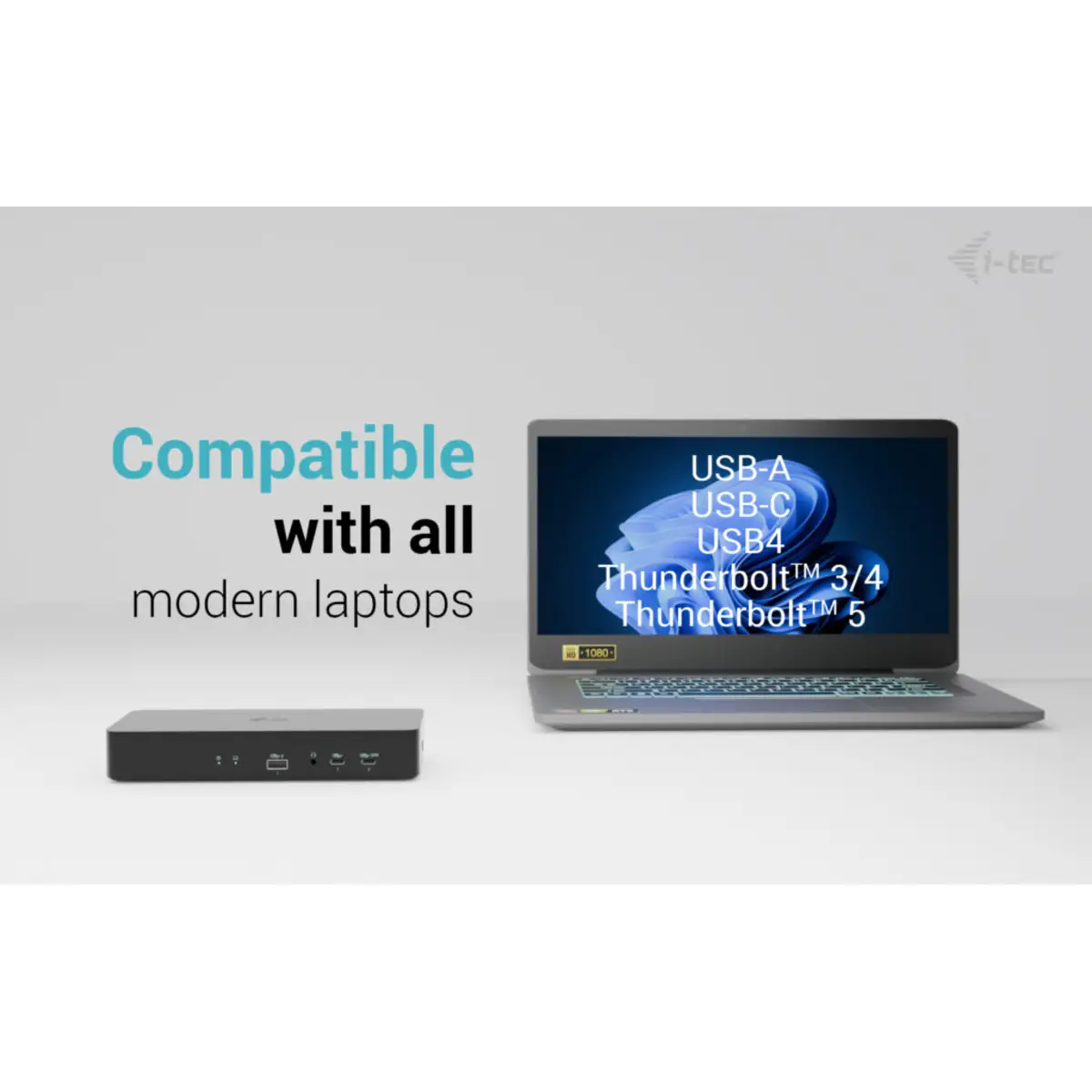 i-tec Universal Intelligent Dual Display Docking Station, Power Delivery 100W