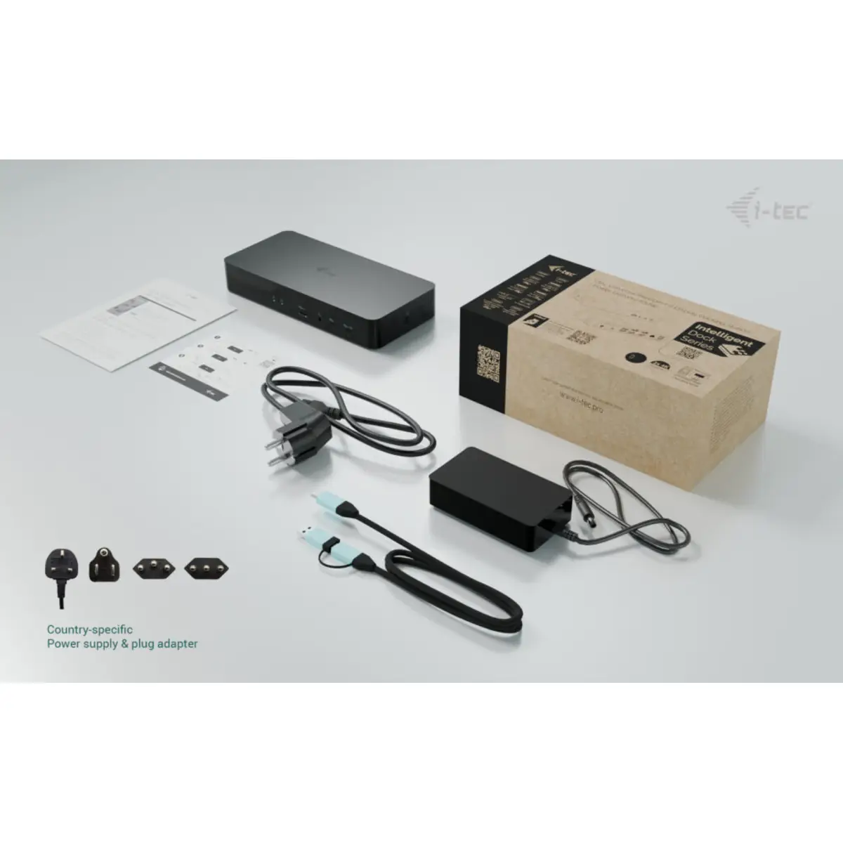 i-tec Universal Intelligent Dual Display Docking Station, Power Delivery 100W