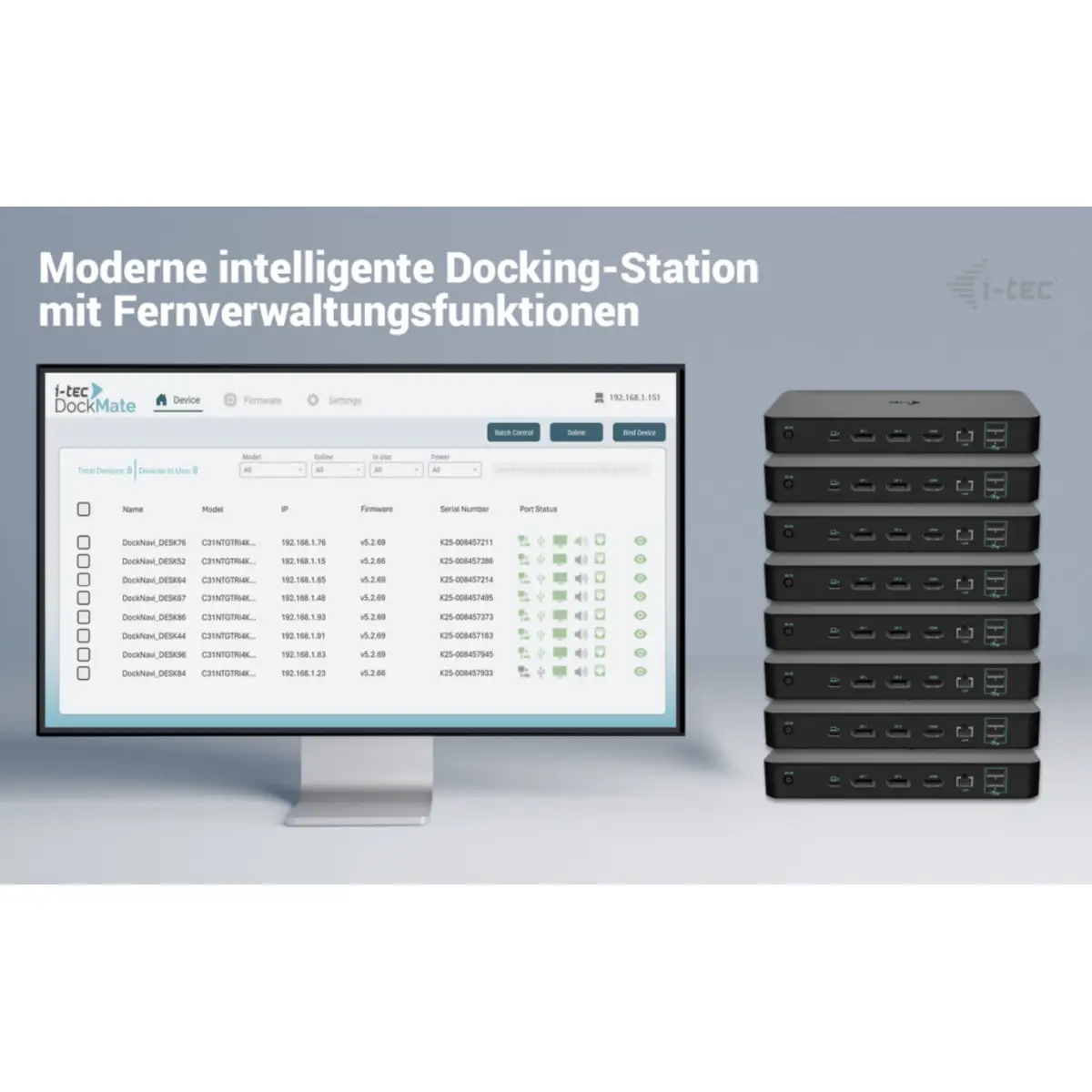 i-tec USB-C Intelligent Triple Display Docking Station, Power Delivery 100W
