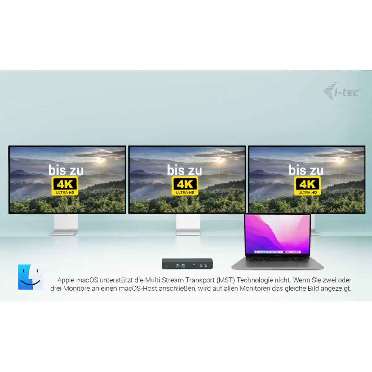 i-tec USB-C Intelligent Triple Display Docking Station, Power Delivery 100W