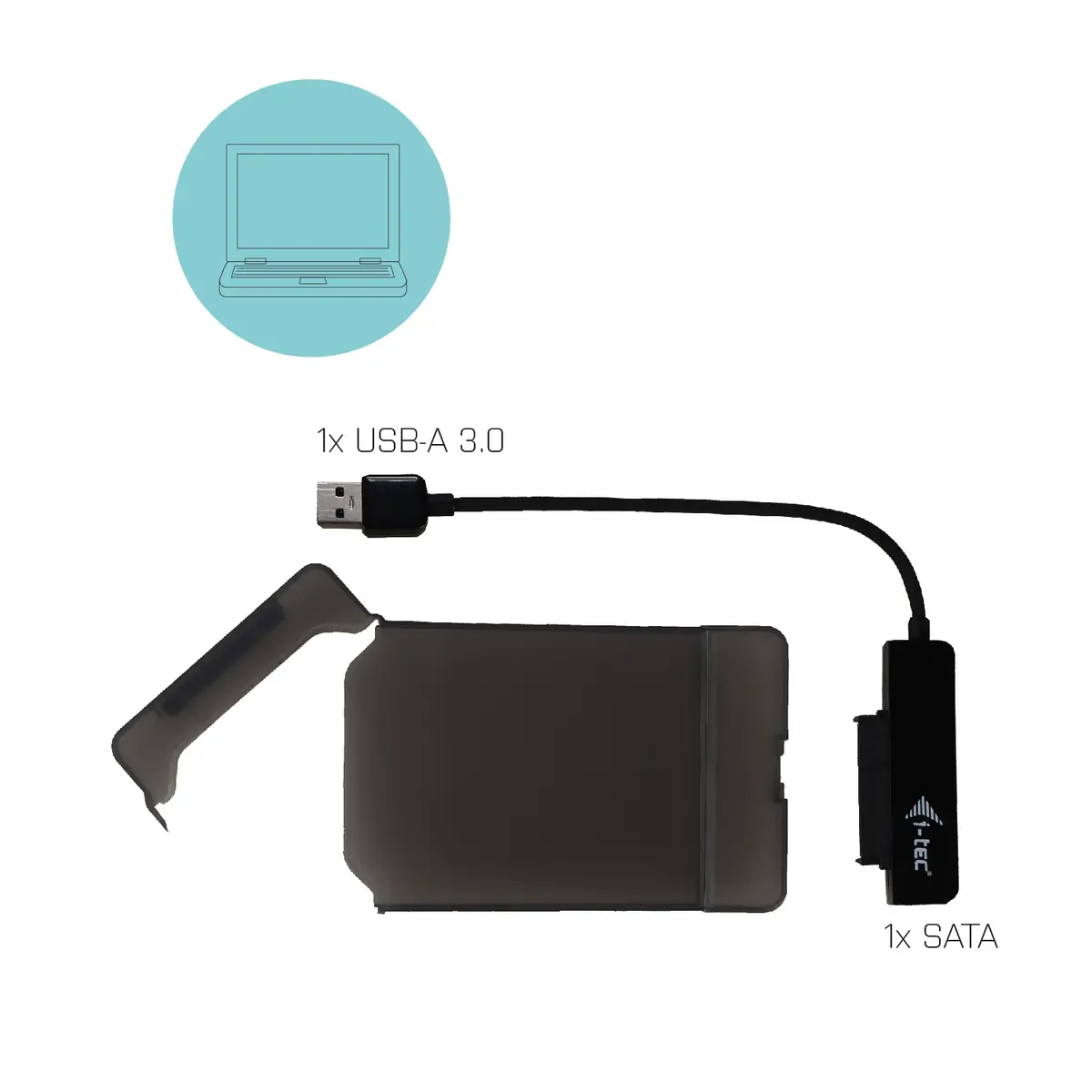 i-tec MySafe USB 3.0 Easy, Black