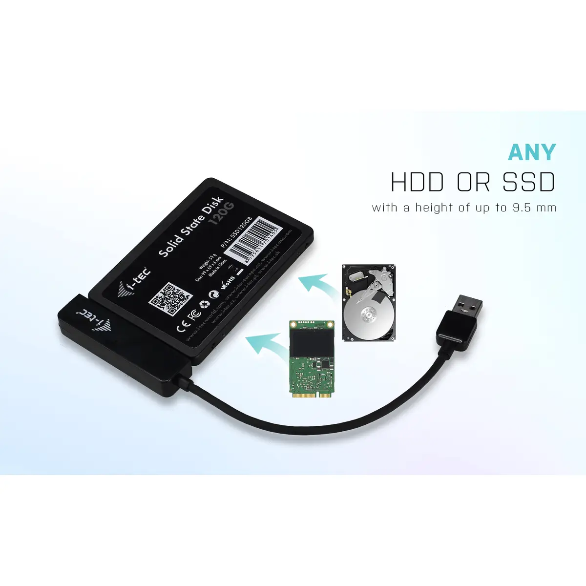 i-tec MySafe USB 3.0 Easy, Black