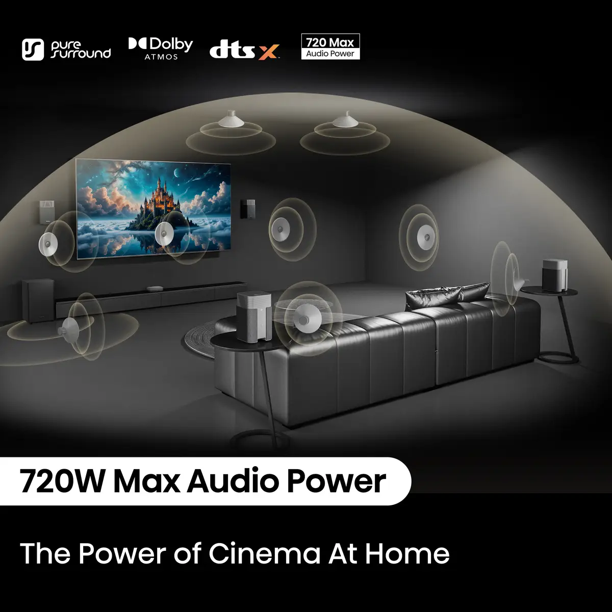 Soundbar AX3120Q, 3.1.2CH, 440W,Subwoofer
