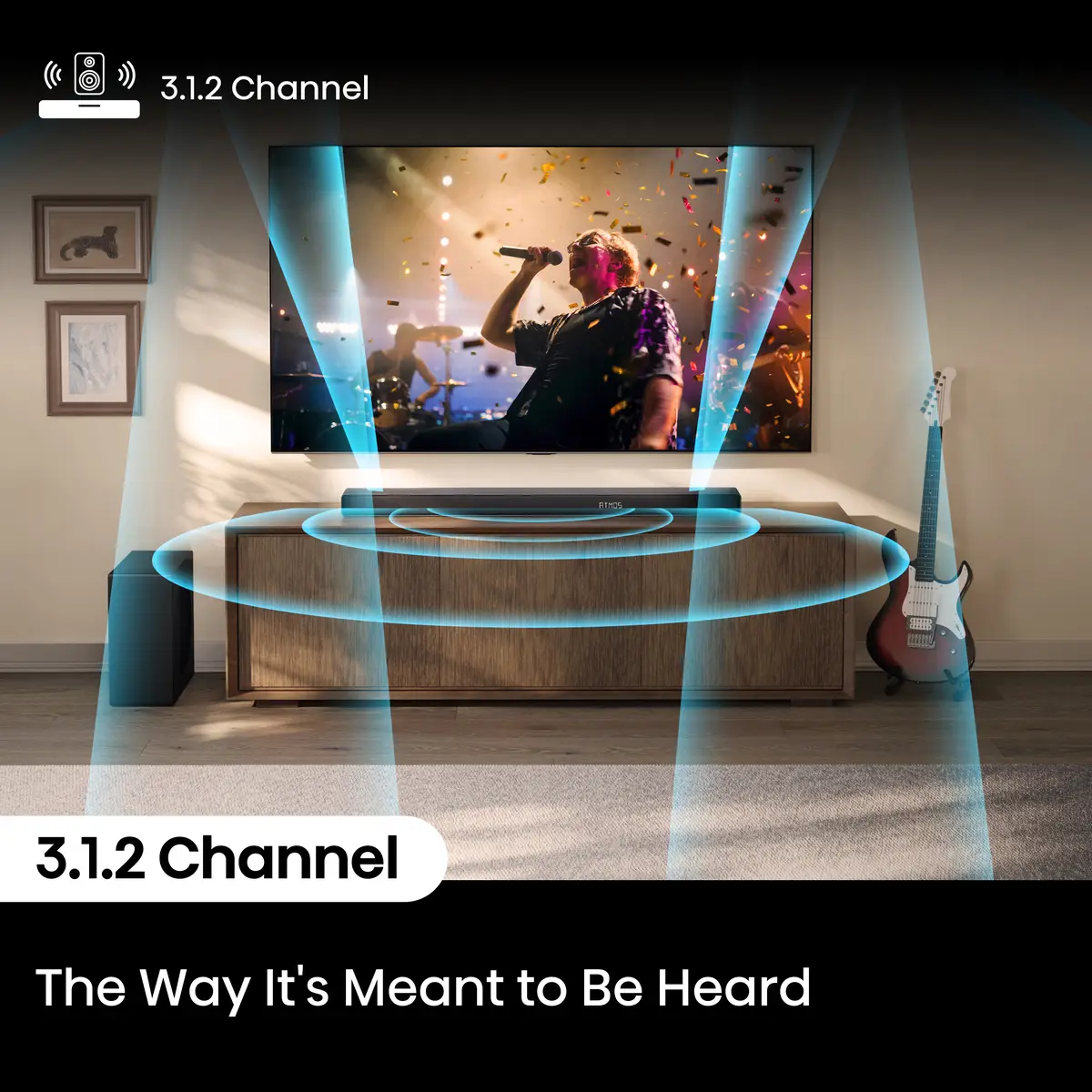 Soundbar AX3120Q, 3.1.2CH, 440W,Subwoofer