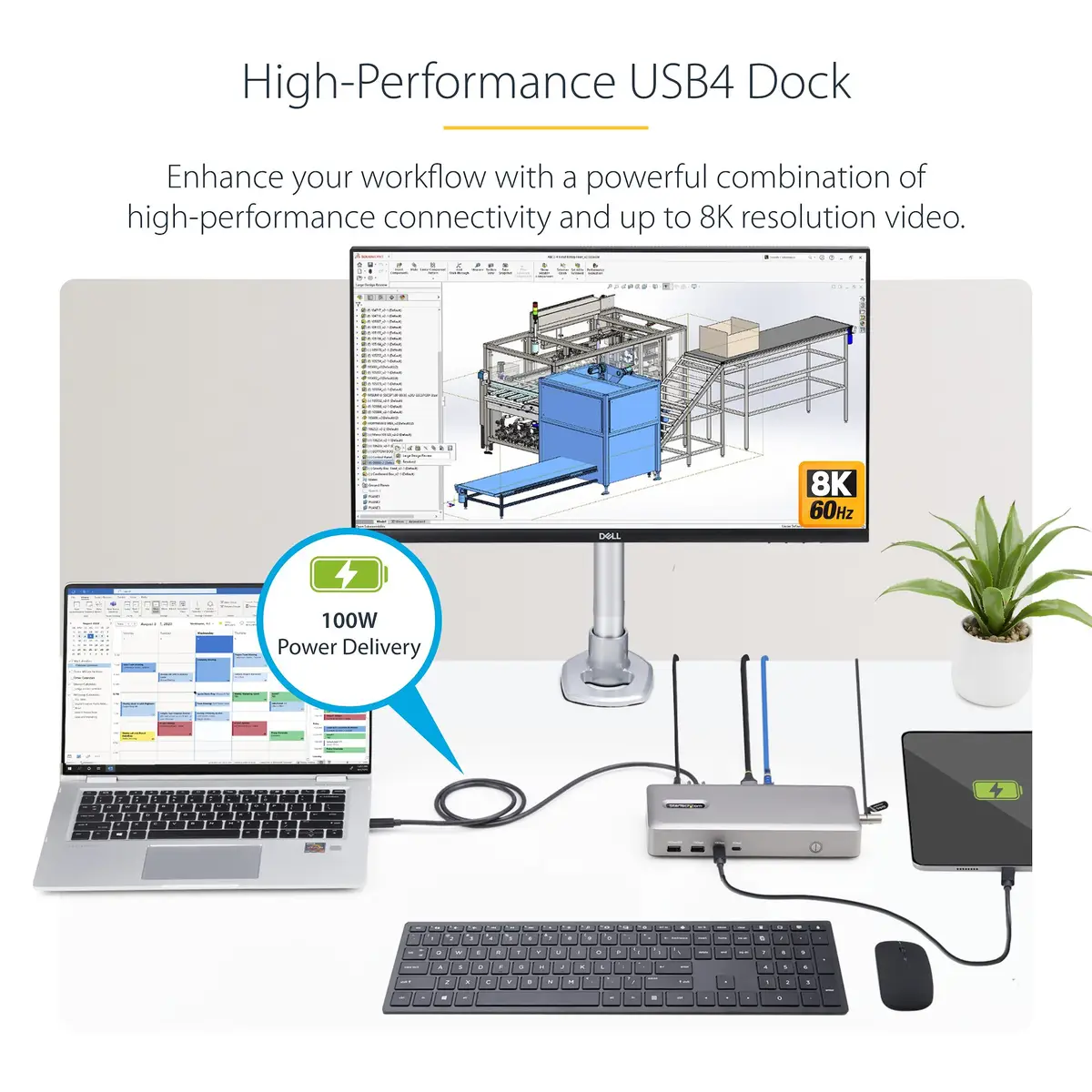 USB4 DOCKING STATION DUAL 4K