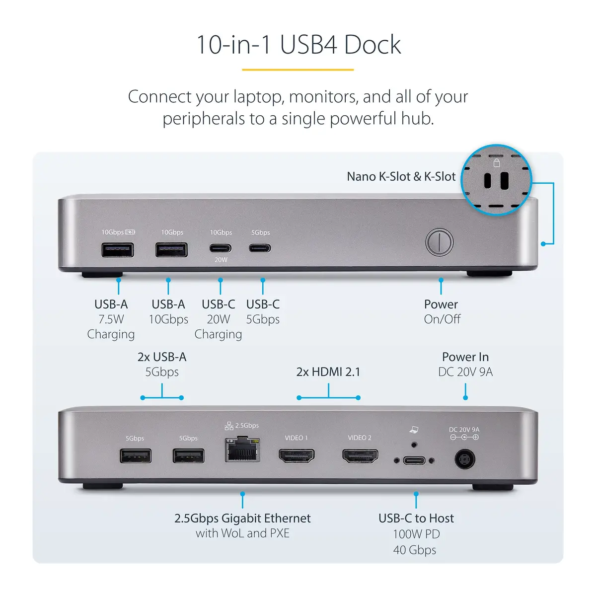 USB4 DOCKING STATION DUAL 4K