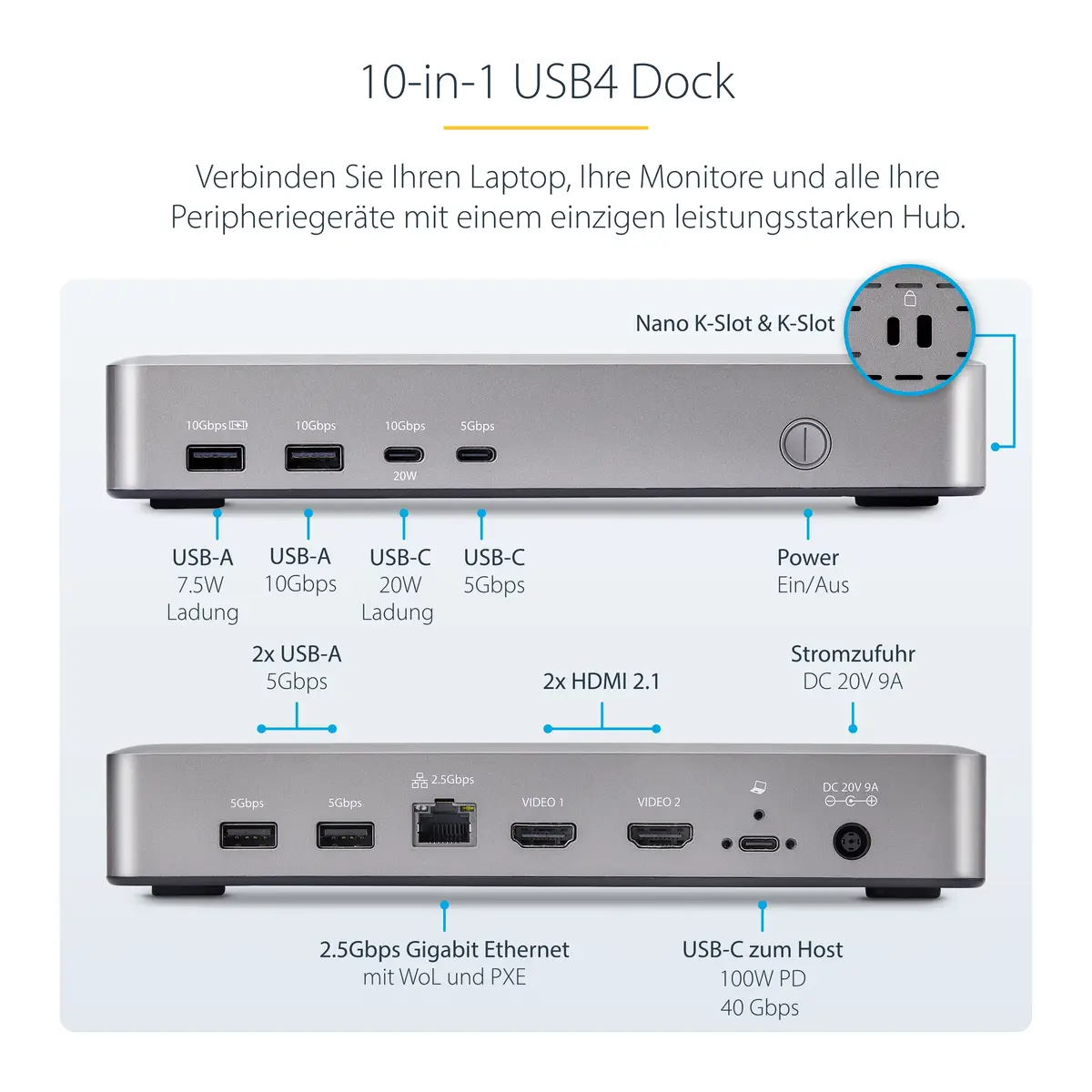 USB4 DOCKING STATION DUAL 4K