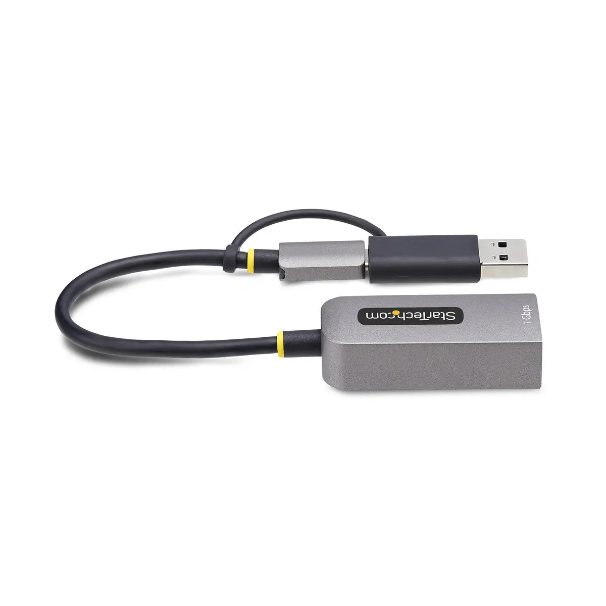 USB-C Ethernet Adapter mit USB-A Dongle 10/100/1000Mbps USB Gigabit Adapter 15cm Kabel USB Ethernet Adapter