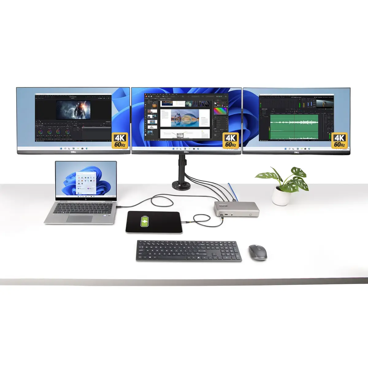 3X MONITOR USB4 DOCK 100W PD
