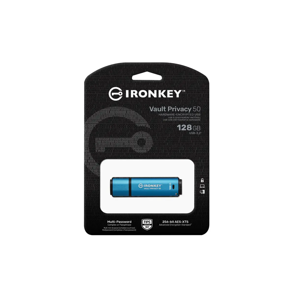 IronKey Vault Privacy 50 128GB USB 3.2 Stick