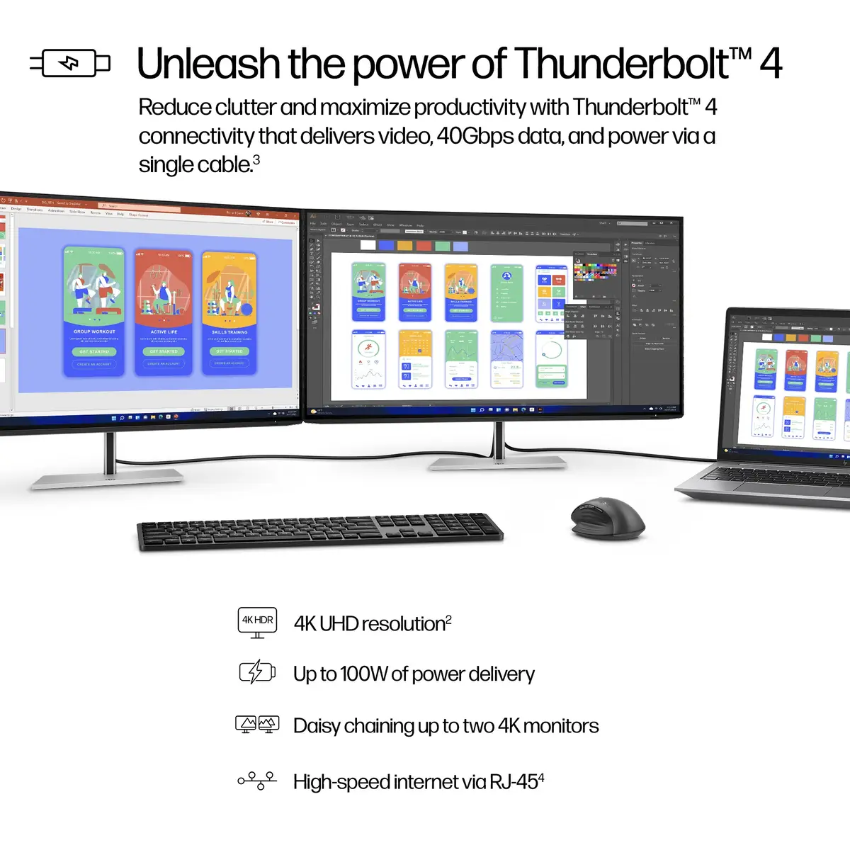 Serie 7 Pro 31,5-Zoll 4K-Thunderbolt 4-Monitor – 732pk, 80 cm (31.5"), 3840 x 2160 Pixel, 4K Ultra HD, LCD, 5 ms, Schwarz, Silber