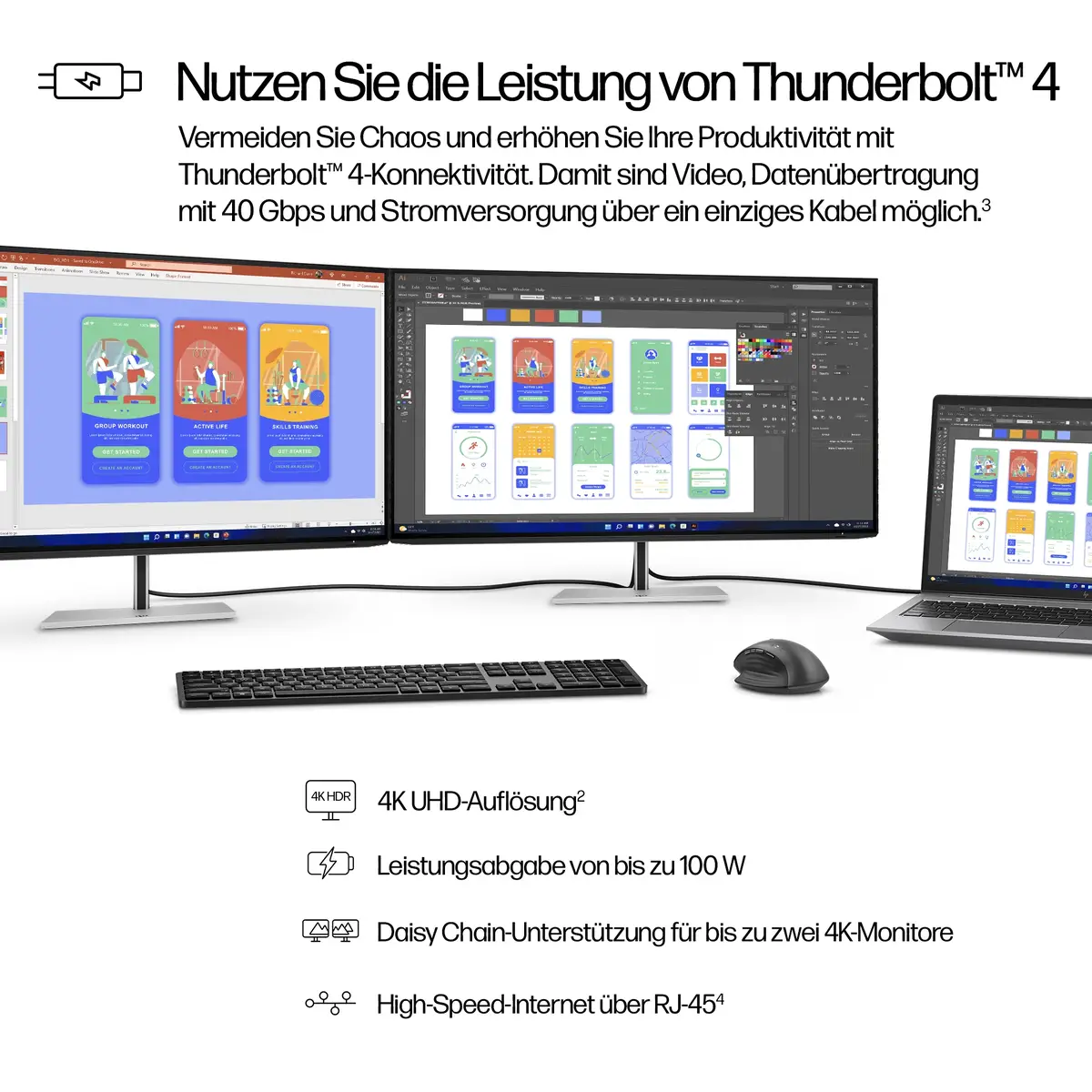 Serie 7 Pro 31,5-Zoll 4K-Thunderbolt 4-Monitor – 732pk, 80 cm (31.5"), 3840 x 2160 Pixel, 4K Ultra HD, LCD, 5 ms, Schwarz, Silber