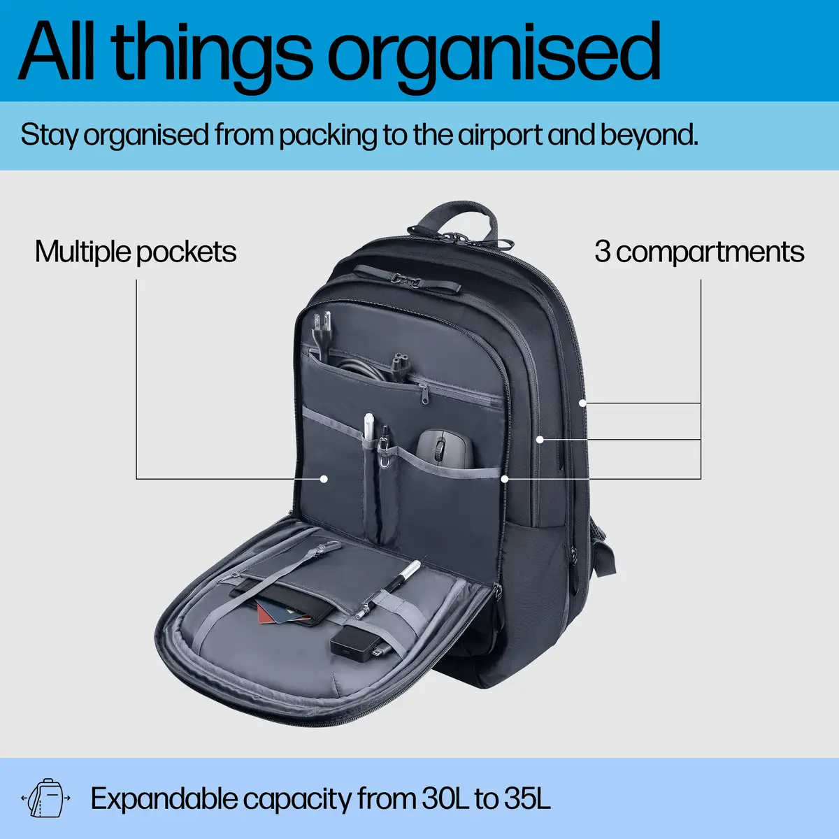 Travel Plus 30 L 17 Zoll Laptop-Rucksack, Rucksack, 43,9 cm (17.3"), 1,08 kg