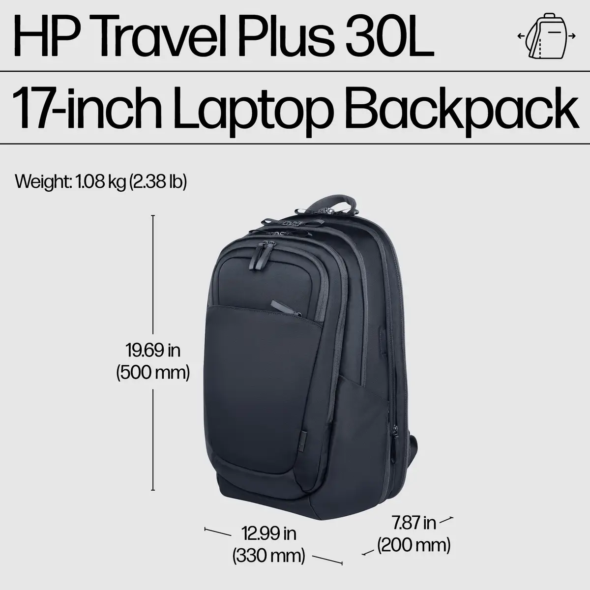 Travel Plus 30 L 17 Zoll Laptop-Rucksack, Rucksack, 43,9 cm (17.3"), 1,08 kg