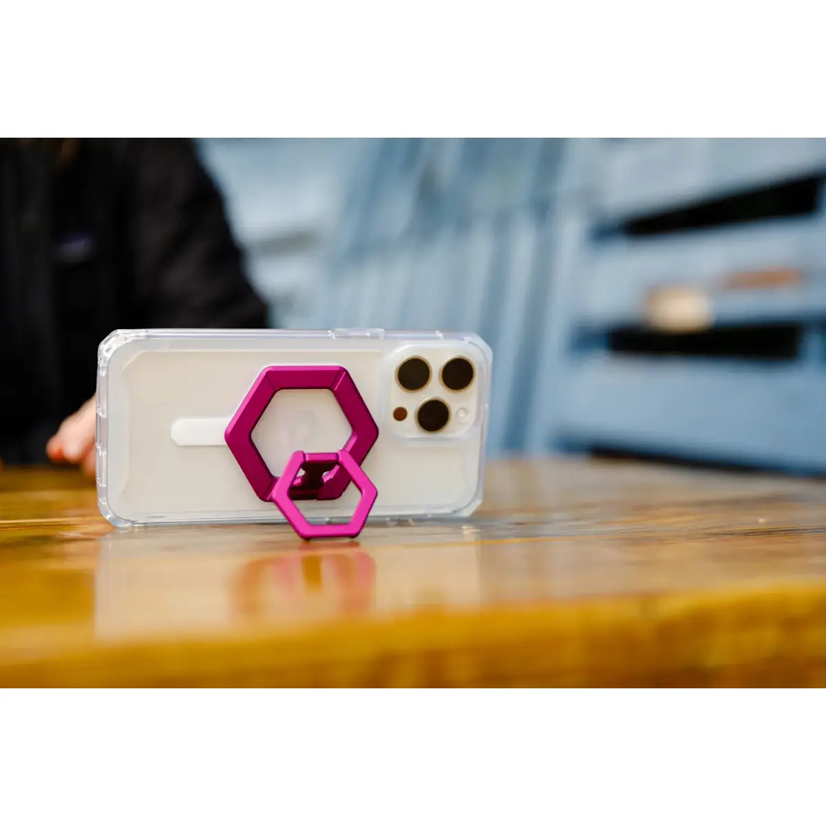 UAG Magnetic Halterung/Haltering mit Standfunktion für UAG Cases mit eingebautem Magnet mallard/hellblau