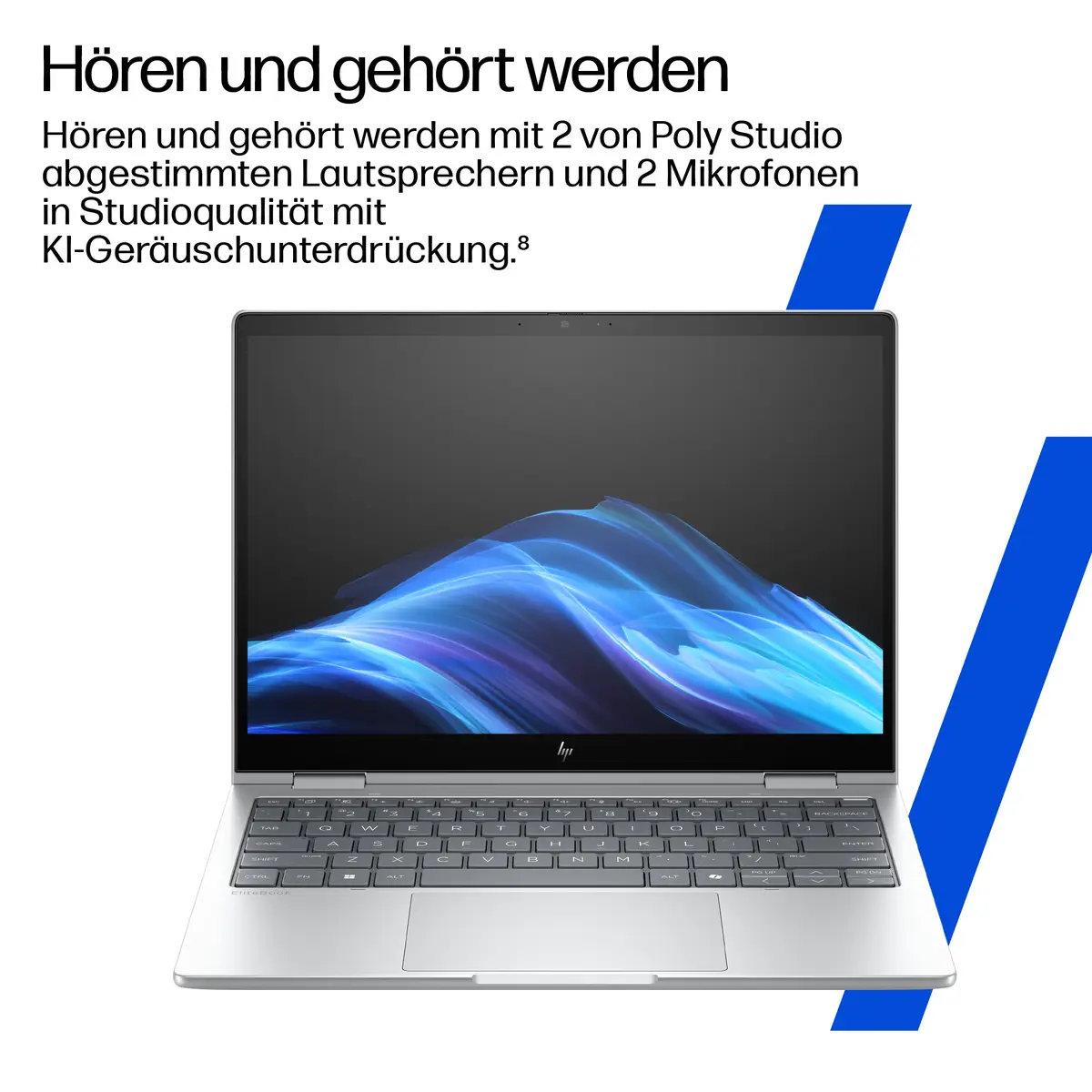 EliteBook 8 Flip G1i 13 inch Notebook AI PC, 13.3", Touchscreen, Windows 11 Pro, Intel Core™ Ultra 7, 32GB RAM, 1TB SSD, WUXGA