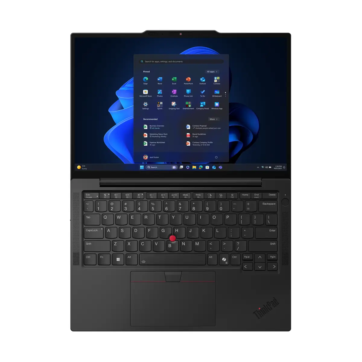 Lenovo ThinkPad X13 Gen 6 21RK 180°-Scharnierdesign Intel Core Ultra 7 255U Win 11 Pro Intel Graphics 32 GB RAM 1 TB SSD TCG Opal Encryption 2, NVMe, Performance 33.8 cm (13.3") IPS 1920 x 1200 NFC Wi-Fi 7 Blue