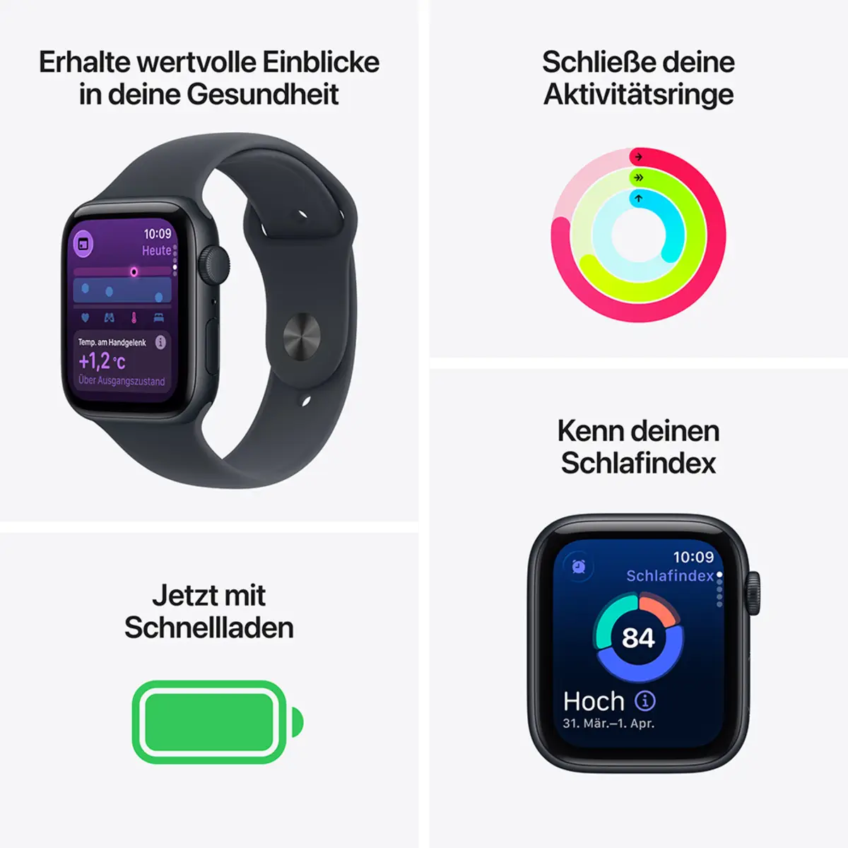 Apple Watch SE 3 GPS + Cellular 44mm Midnight Aluminium Case with Midnight Sport Band M/L