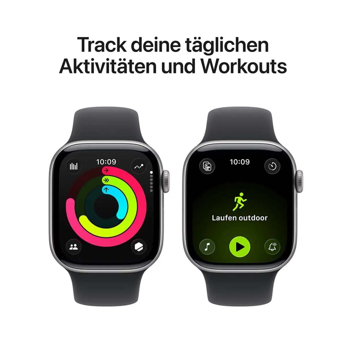 Apple Watch Series 11 GPS + Cellular 46mm Space Grey Aluminium Case with Black Sport Band M/L