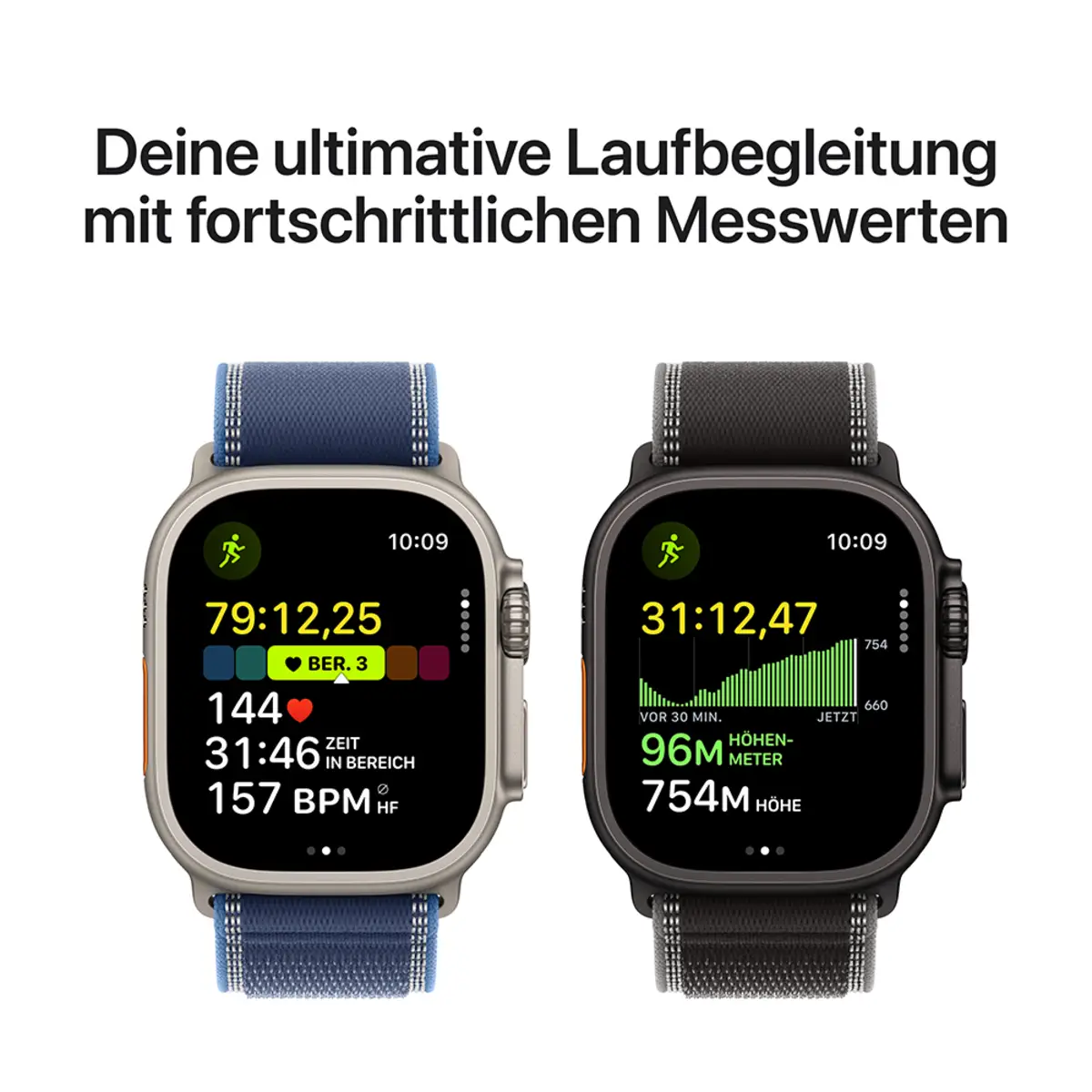 Apple Watch Ultra 3 GPS + Cellular 49mm Black Titanium Case with Black/Charcoal Trail Loop M/L