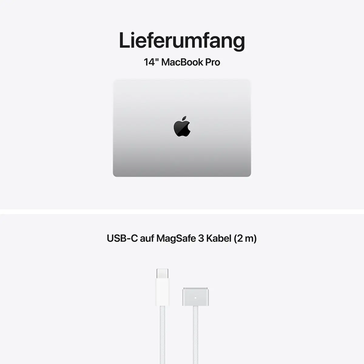 Apple MacBook Pro Apple M5 10C Deutsch 16GB RAM 4TB SSD 35,6cm (14") Nanotexturglas 96W Netzteil EU-Stecker Silber