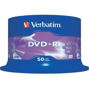 DVD+R-Rohlinge 4,7GB 16x silber Spindel 50er Pack