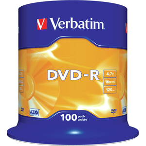 DVD-R 4,7GB 16x Advanced AZO 100 Stück Spindel