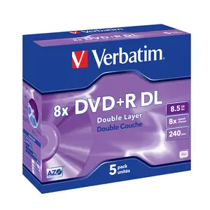 DVD+R 8x Double Layer 8,5 GB JewelCase 5 pieces DVD+R 8x Double Layer 8,5 GB JewelCase 5 pieces