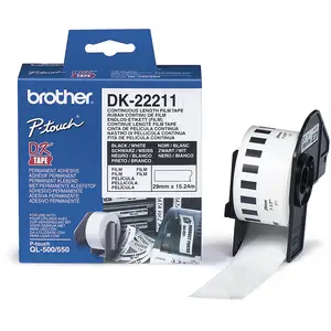 DK Endlos-Etikett Film weiß 29mm x 15,24m für QL-500/QL-550/-650TD DK Endlos-Etikett Film weiß 29mm x 15,24m für QL-500/QL-550/-650TD