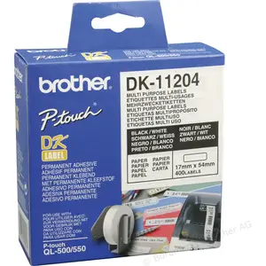 DK11204 Mehrzweck-Etiketten weiß 17x54 400 St. DK11204 Mehrzweck-Etiketten weiß 17x54 400 St.