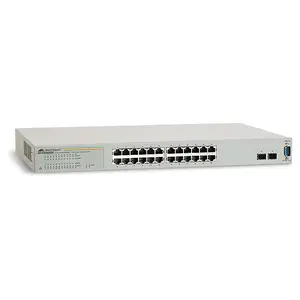Allied 24x10/100/1000BaseT WebSmart Switch mit 2 unbestückten SFP Slots, 24 x 10/100/1000 + 2 x GBIC, managed Allied 24x10/100/1000BaseT WebSmart Switch mit 2 unbestückten SFP Slots, 24 x 10/100/1000 + 2 x GBIC, managed