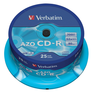 Azo Crystal CD-Rohlinke 80min/700MB 52fach 25er Packl