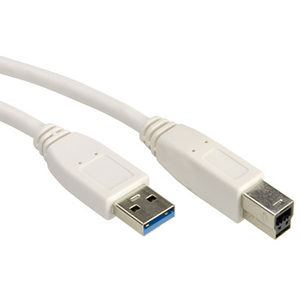 USB3.0 Kabel Stecker A/Stecker B weiß 3m