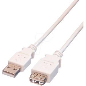 USB2.0 Kabel Stecker A/Buchse A grau 3m