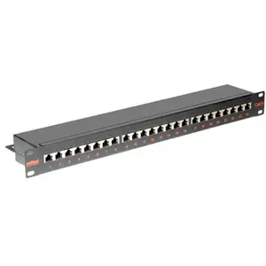 48,3 cm (19'')Patchpanel Cat.6 STP 24x schwarz 48,3 cm (19'')Patchpanel Cat.6 STP 24x schwarz