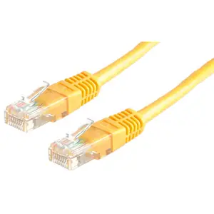 Patch cable RJ-45 U/UTP Cat6 yellow 5m Patch cable RJ-45 U/UTP Cat6 yellow 5m