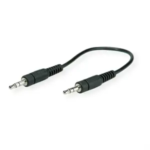 3,5mm Verbindungskabel Stecker/Stecker schwarz 0,2m 3,5mm Verbindungskabel Stecker/Stecker schwarz 0,2m