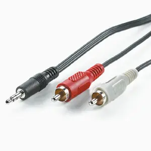 Audiokabel Mini-Phone Stereo 3,5mm - 2xRCA Stecker/Stecker schwarz 1,5m Audiokabel Mini-Phone Stereo 3,5mm - 2xRCA Stecker/Stecker schwarz 1,5m