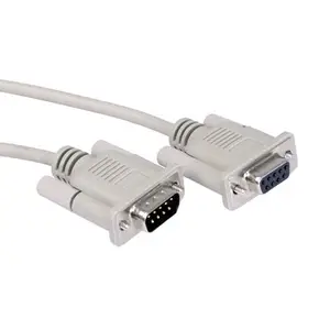 RS232 Kabel Stecker/Buchse D-Sub 9-pol. geschrimt grau 10m RS232 Kabel Stecker/Buchse D-Sub 9-pol. geschrimt grau 10m