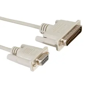 Modemcable plug D-Sub 25-pol./socket D-Sub 9-pol. shielded grey 1,8m Modemcable plug D-Sub 25-pol./socket D-Sub 9-pol. shielded grey 1,8m