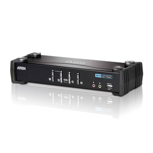 CS1764A KVM-Switch 4-fach Audio/USB/DVI inkl. 4 Anschlusskabel